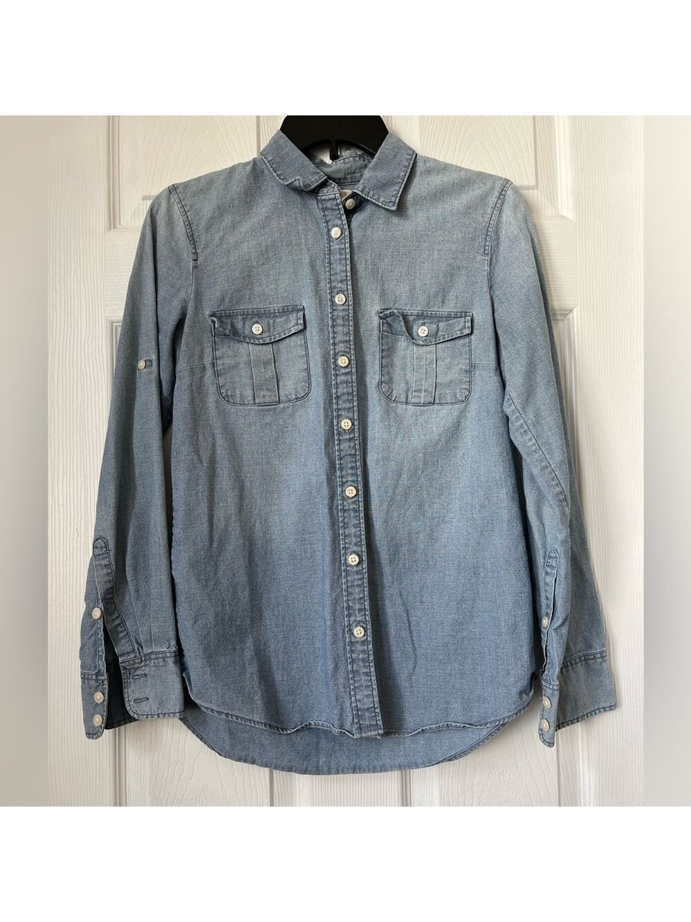 J Crew Denim Button Down Shirt Long Sleeve XS